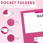 Two Pocket Folders, RAZCC 50 Pack 2 Pocket Folders Fit Letter Size Paper - Image 3