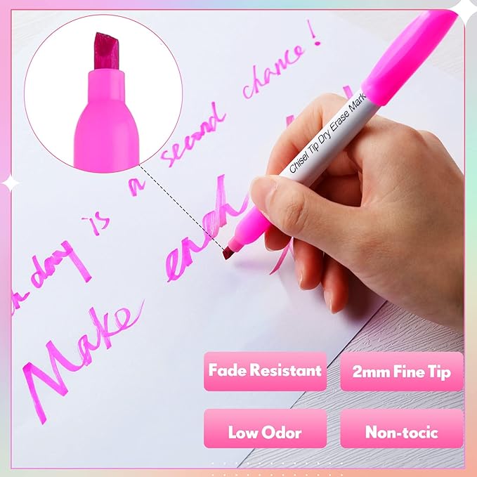 Sepamoon 240 Pack Dry Erase Markers Bulk Chisel Tip Whiteboard Markers Pens Low - Image 2