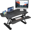 Mount-It! Standing Desk Converter, Height Adjustable from 6"–19.25", Extra by Mount-It