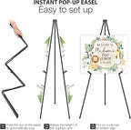 VAIIGO 63" Easel Stand for Wedding Sign Poster Display Easel Floor Adjustable - Image 8