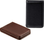 Outus 2 Pieces Business Card Holder, PU Leather Business Card Case Pocket Wallet - Image 4