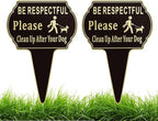 2 Pack Clean Up after Your Dog Signs Pick Up After Your dog sign 13.6"x9.6" by Unknown