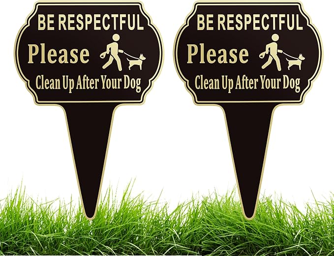 2 Pack Clean Up after Your Dog Signs Pick Up After Your dog sign 13.6"x9.6" by Unknown
