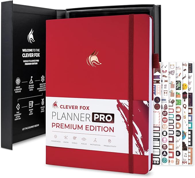 Clever Fox Planner Pro Premium – Luxurious Weekly & Monthly Planner by CleverFox