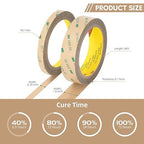 3M Double Sided Tape 300LSE 1.0" x 36Ft Clear Heavy Duty Adhesive Tape - Image 9