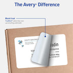 Avery Half-Sheet Printable Shipping Labels, 5.5" x 8.5" Customizable Stickers, White, 20 Blank Mailing Labels, Great for Mailing, Shipping, Organizing, and More (18126) (Pack of 5)