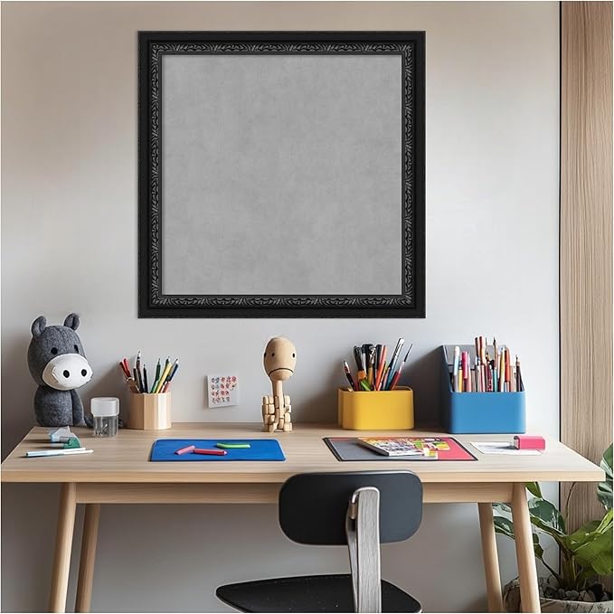 Amanti Art Black Framed Magnetic Board 24x24 Medium Vision Board - Image 5
