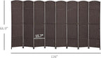 HOMCOM Room Divider, 8 Panel Folding Privacy Screen, 5.6' Tall Freestanding - Image 7