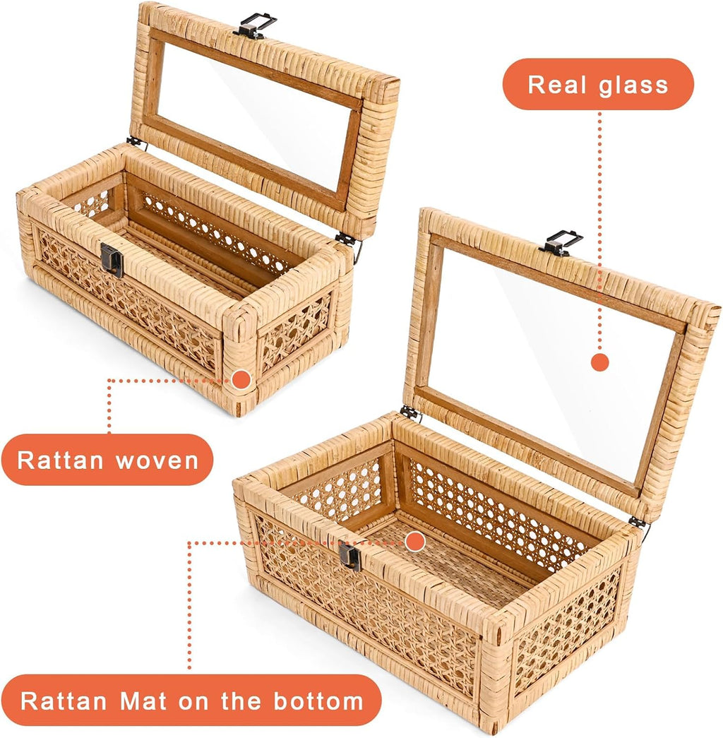 huaxin craft h rattan decorative box with lid shown in use