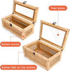 huaxin craft h rattan decorative box with lid shown in use