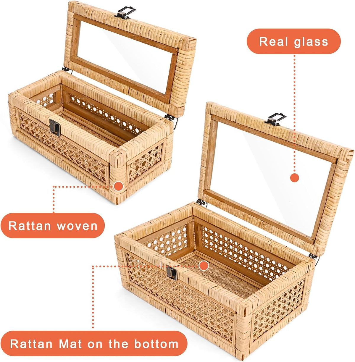huaxin craft h rattan decorative box with lid shown in use