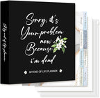 Lanpn End of Life Binder Organizer Death Planner 8.5"x11", Final Wishes & by Lanpn