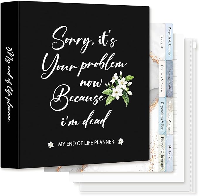 Lanpn End of Life Binder Organizer Death Planner 8.5"x11", Final Wishes & by Lanpn