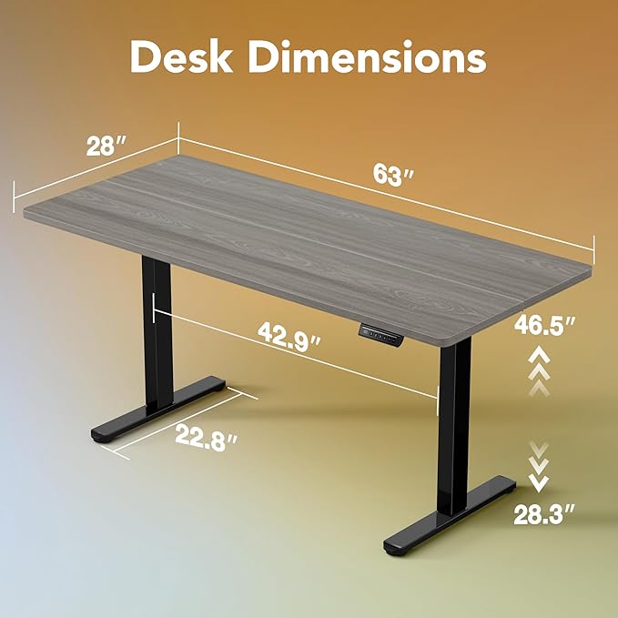 HUANUO Electric Standing Desk, 4 Memory Height Settings, Sit to Stand Up Desk - Image 2