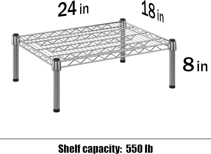 Regal Altair 18" Deep x 24" Wide x 8" Height 1-Tier Wire Shelving Kit | NSF - Image 3