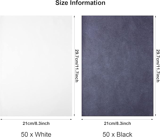 105 Pcs Carbon Transfer Paper 11.7 x 8.3 Inch Tracing Carbon Graphite Copy Paper - Image 2