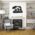 Custom Bear Metal Sign, Custom Bear Metal Wall Art Decor, Personalized Last - Image 9