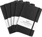 Huhuhero Lined Journal Notebook, 5 Pack Black Hardcover Notebooks by Huhuhero