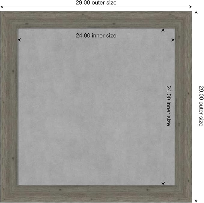Amanti Art Grey Framed Magnetic Board 29x29 Medium Vision Board - Image 4