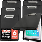 6 Pack Clipboard with Storage, High Capacity Storage Clipboard 8.5 x 11 with by YesBes