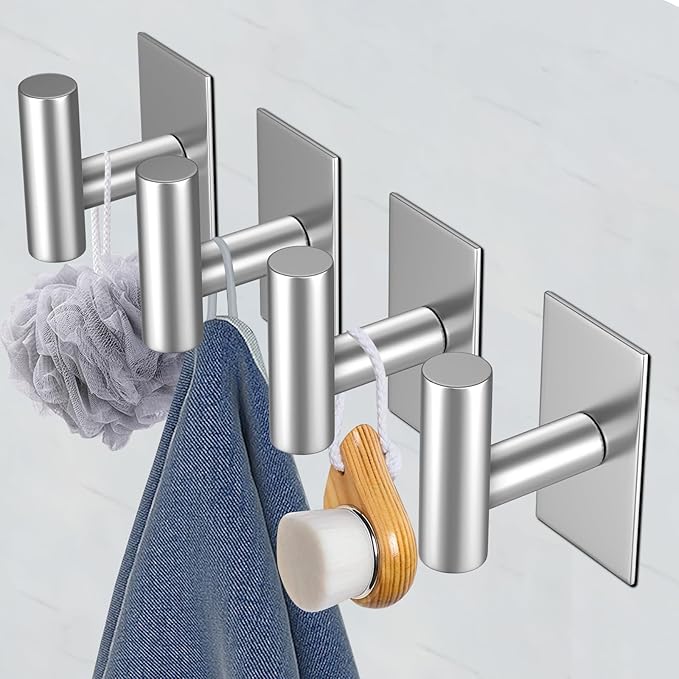 VAEHOLD Wall Towel Hooks, Heavy Duty Sticky Holder Waterproof Towel Hooks - Image 5