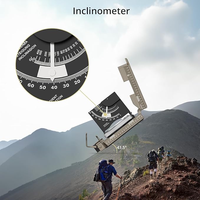 Anbte Compass Hiking Survival, IP65 Waterproof Metal Compass - Image 5