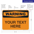 Custom Warning Sign, OSHA Sign, 18x24 Inches, Rust Free .063 Aluminum, Fade - Image 3