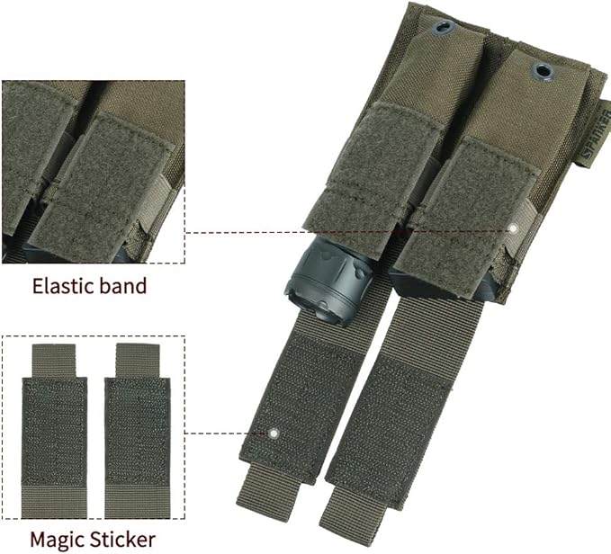 EXCELLENT ELITE SPANKER Molle Single/Double Pistol Mag Pouch Tactical Magazine - Image 4