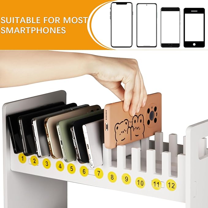 Ozzptuu Cell Phone Holder Classroom Cell Phone Storage 3-Tier Multiple Cell - Image 4