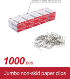PAPERPAL Paperclips for Office School & Personal Use, Jumbo Nonskid Paper Clip - Image 3