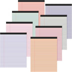Fuutreo 8 Pcs 8.5'' x 11'' Colored Legal Pad Writing Pads Narrow Ruled 50 by Fuutreo
