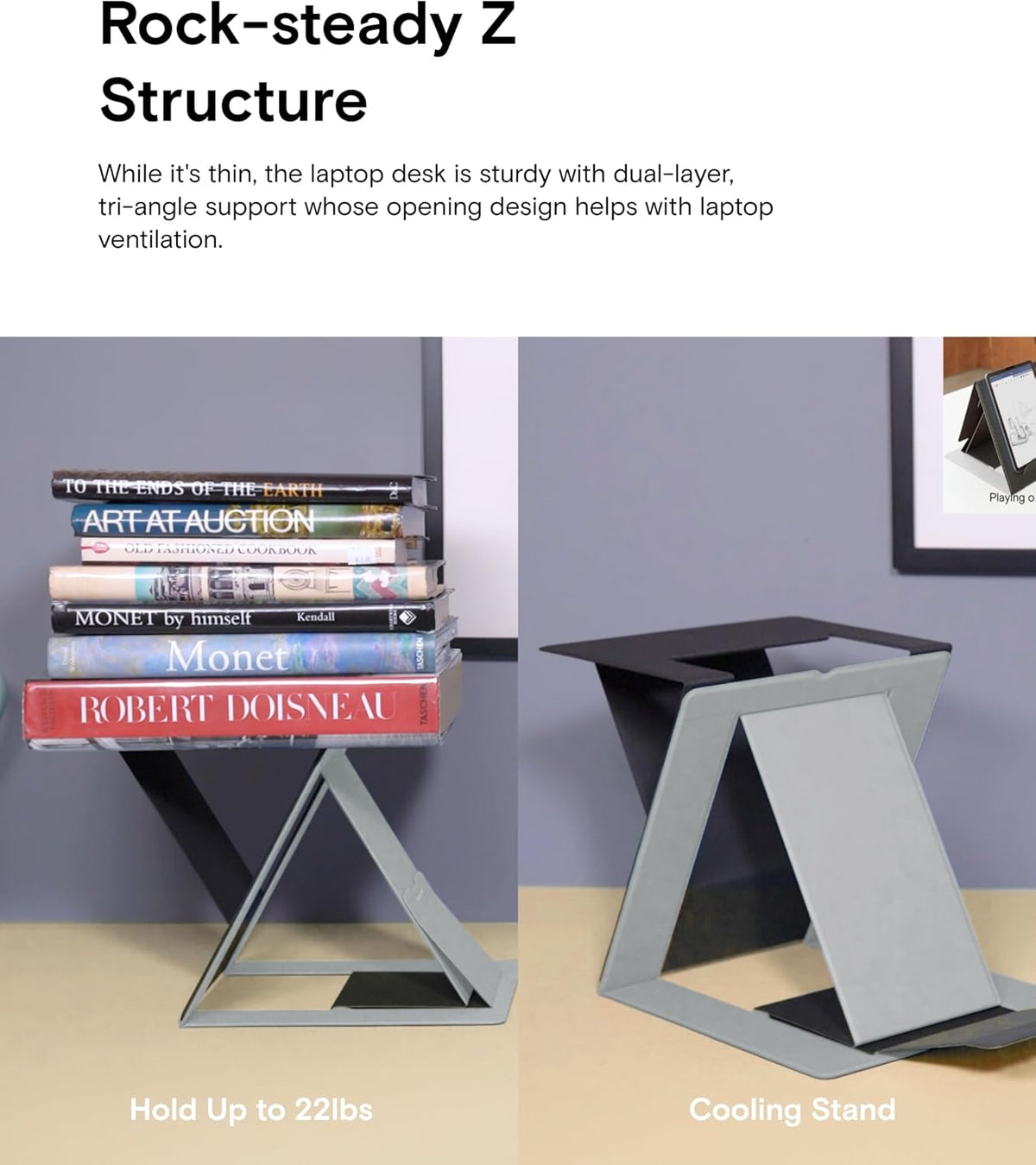 MOFT Folding Laptop Stand Lap Desk, Portable & Mini Computer Stand Laptop...