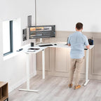 VIVO Electric Corner 75 x 63 inch L-Shaped Standing Desk, Memory Height - Image 2
