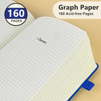 PERCUN Graph Paper Notebook, 160 Pages Grid Journal - Image 4