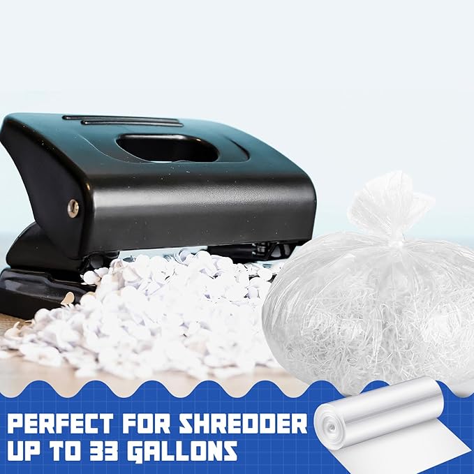 Baderke 40 Pcs Shredder Bags 15 Gallon Paper Shred Waste Bags 26'' x 30'' White - Image 4
