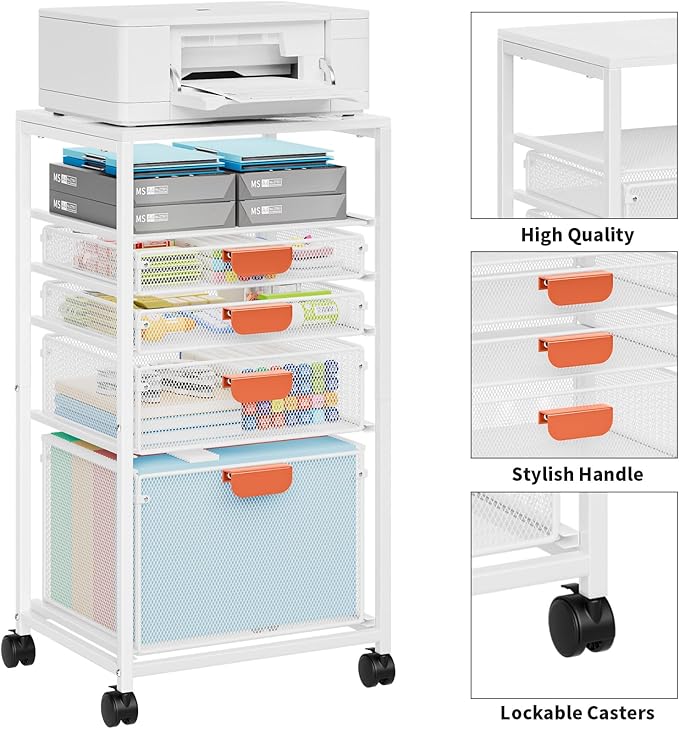 Marbrasse Rolling File Cart - Image 6