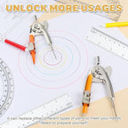 40 Pieces Geometry Math Set Compass - Image 5