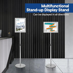 SENZHIYI Adjustable Poster Stand Holder Heavy Duty Snap Open Aluminum Pedestal - Image 2