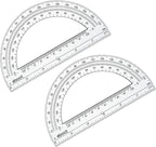 EBOOT 24 Pack Plastic Protractors Math Protractor 180 Degrees 6 Inch - Image 3
