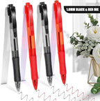 deegtran Pens Bulk, 50 Pack No Bleed Black & Red Ink Click Pens - Image 3