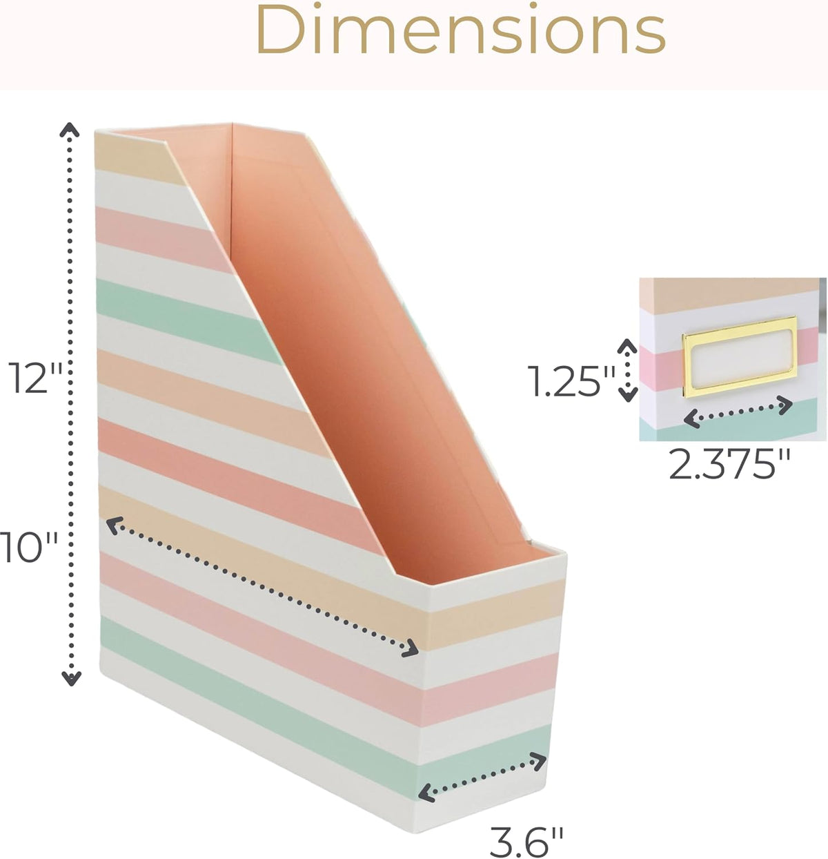 BLU MONACO | Cardboard Magazine File Holder Set of 4 | Vertical Magazine File...