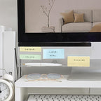 Acrylic Monitor Memo Board, 26x8.2x2.3cm Sticky Note Organizer - Image 4