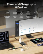 Belkin 2-Outlet GaN Charging Station 140W, USB C Charger w/ 2X AC Outlets - Image 2