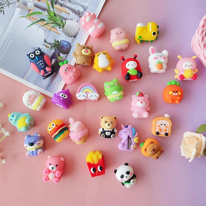 48 pcs Cute Pencil Sharpener for Kids Fun Pencil Sharpener Bulk Kawaii Manual - Image 5