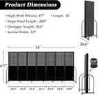 Folding Room Partition, Freestanding Privacy Divider, Portable Office Divider - Image 2