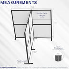 VIVO T-Shape Modular Corner Wall System, 4 Panels, Modern Professional Office - Image 3