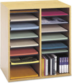 Safco Wood Adjustable Literature Organizer, 16 Compartment - Image 4