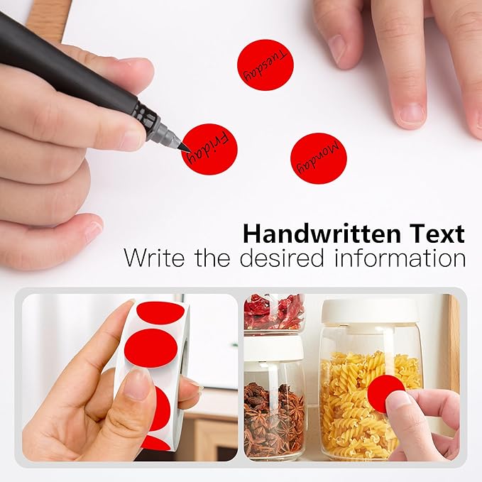 Red 1 Inch Round Color Coding Labels - Image 3