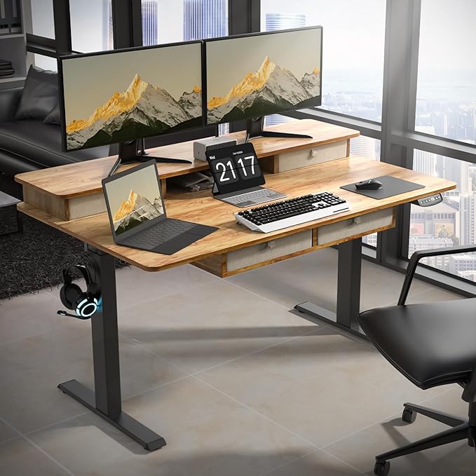ExaDesk 55 * 30 Inches Electric Standing Widened Desk Adjustable Height - Image 2