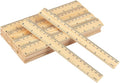 144 Packs Wooden Rulers, 8 Inch Double Sided Wood School Ruler by GNIEMCKIN